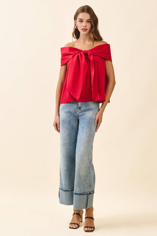 Bow Off The Shoulder Top - Sugar Co.