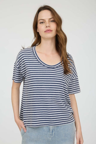 Breezy Washed Stripe Short Sleeve - Sugar Co.