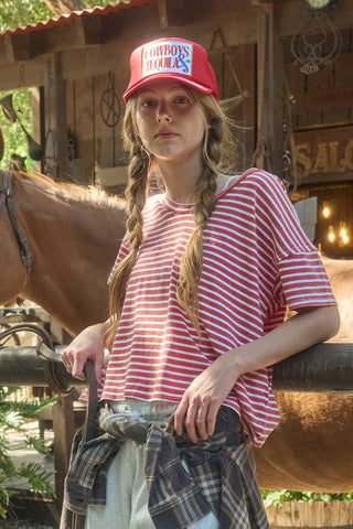 Breezy Washed Stripe Short Sleeve - Sugar Co.