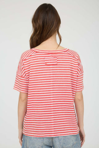 Breezy Washed Stripe Short Sleeve - Sugar Co.