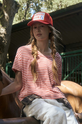 Breezy Washed Stripe Short Sleeve - Sugar Co.