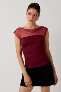 Winter Romance Top Burgundy