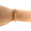 4MM Gold Beaded Bracelet: Standard 6.75 inch
