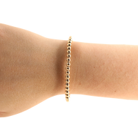 4MM Gold Beaded Bracelet: Standard 6.75 inch