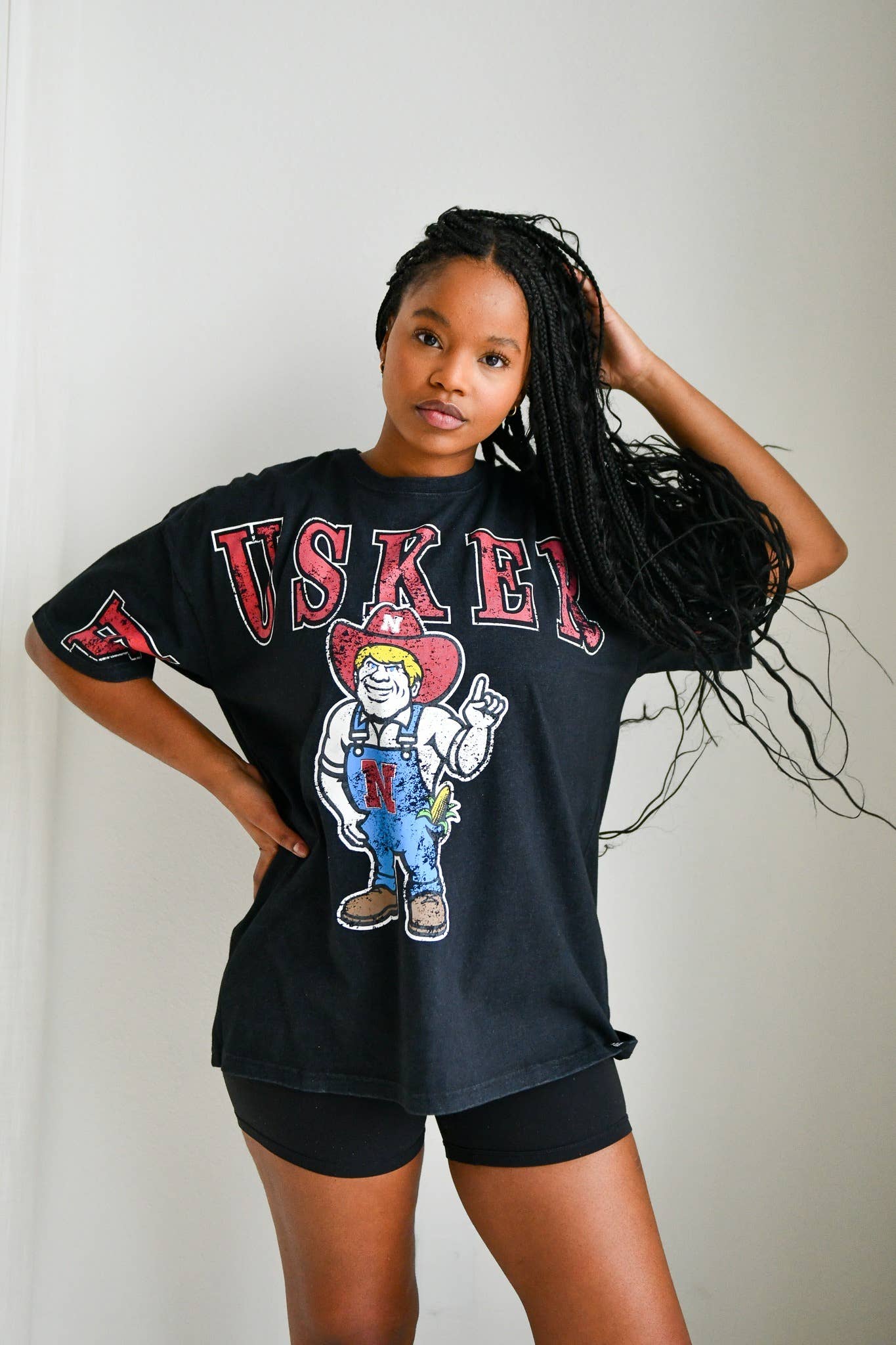 Nebraska Southern Split Oversized Band Tee