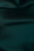 HIGH COWL NECK HALTER SATIN TOP: HUNTER GREEN