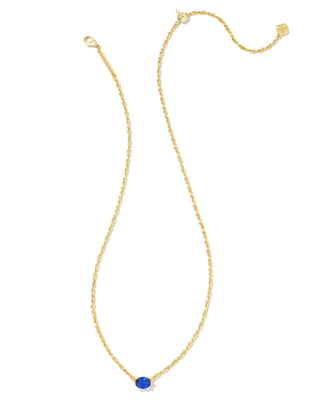 Cailin Crystal Pendant Necklace in Gold & Blue - Sugar Co.