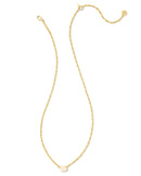 Cailin Crystal Pendant Necklace in Gold & Champagne Opal - Sugar Co.