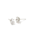 Cailin Crystal Stud Earrings in Rhodium - Sugar Co.