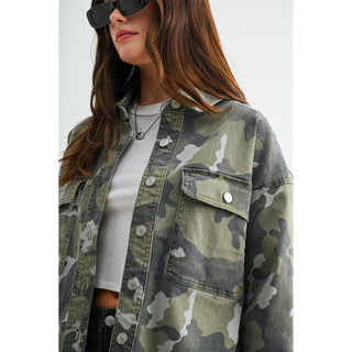 Camo Crush Shacket - Sugar Co.