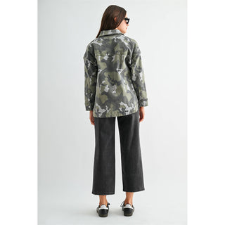 Camo Crush Shacket - Sugar Co.