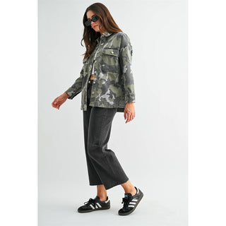 Camo Crush Shacket - Sugar Co.