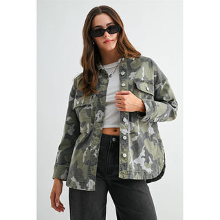 Camo Crush Shacket - Sugar Co.