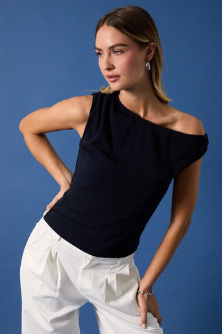 Capri One - Shoulder Knit Navy - Sugar Co.