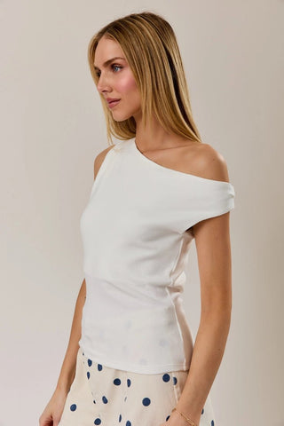 Capri One - Shoulder Knit White - Sugar Co.