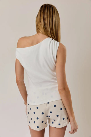 Capri One - Shoulder Knit White - Sugar Co.