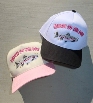 Catch Of The Day Hat : Pink/ Beige - Sugar Co.