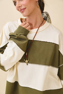 Everyday Panel Long Sleeve Top: Pineapple Navy