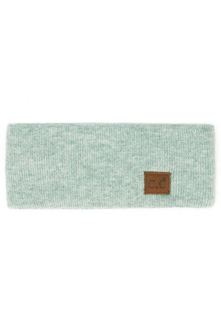 C.C Heather Knit Plain Head Wrap: Black - Sugar Co.