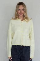 Piper Cardigan - Mini Striped: Butter