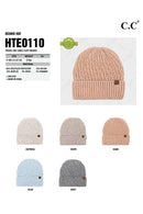 C.C Chain Link Cable Cuff Beanie: Oatmeal