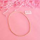 3MM Gold Beaded Necklace: 16 inch / No Clasp
