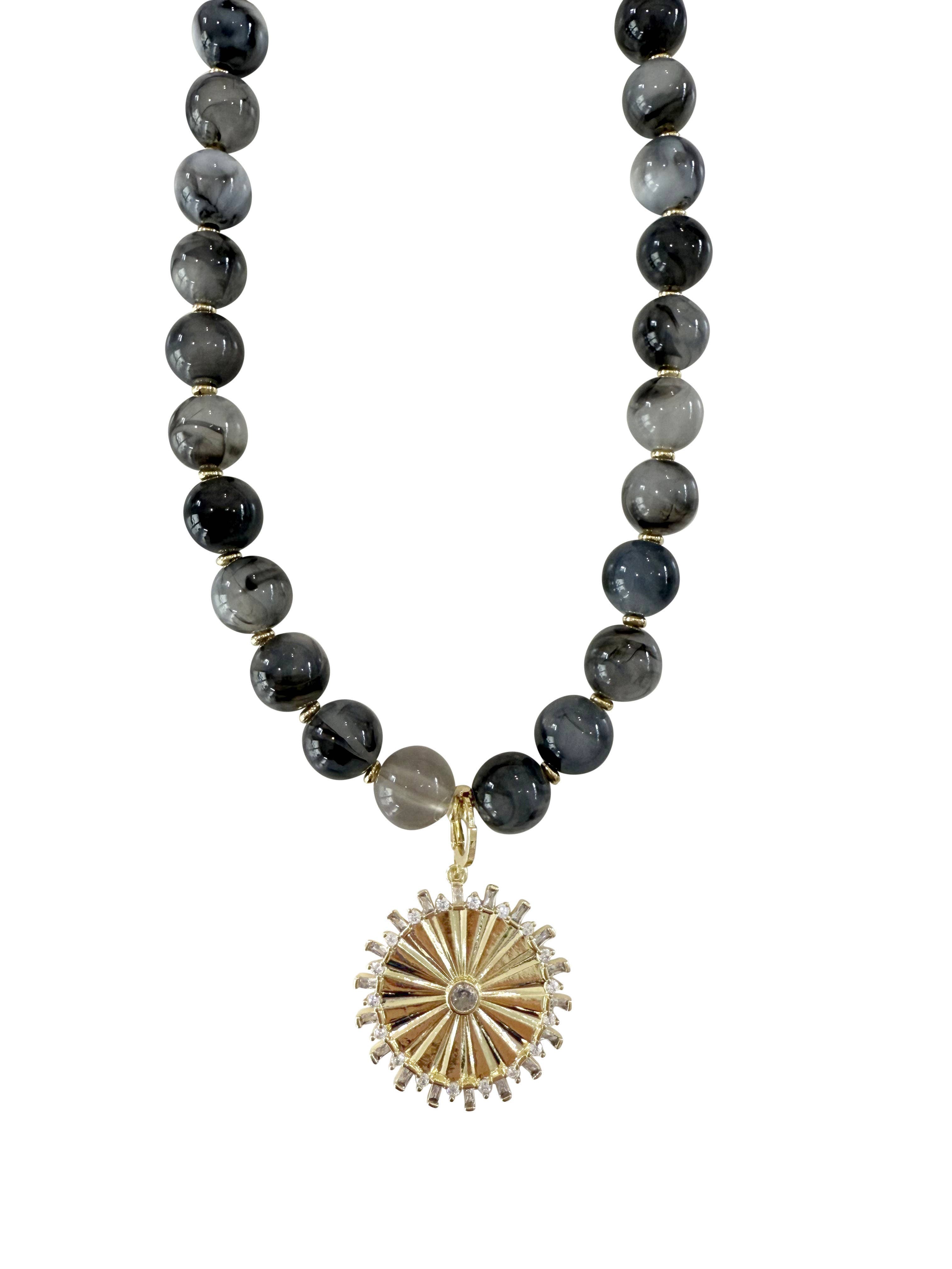 Camden Black Beaded Necklace