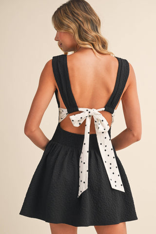 Midnight Bow Mini Dress