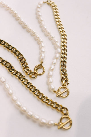 Chain Reaction Pearl Necklace - Sugar Co.