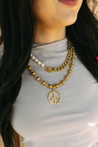 Chain Reaction Pearl Necklace - Sugar Co.