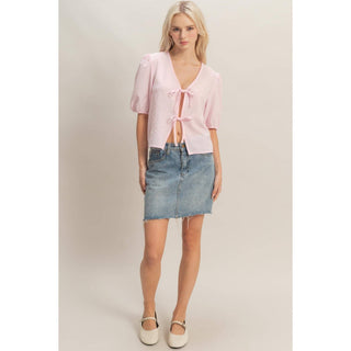 Check Bow Blouse - Sugar Co.