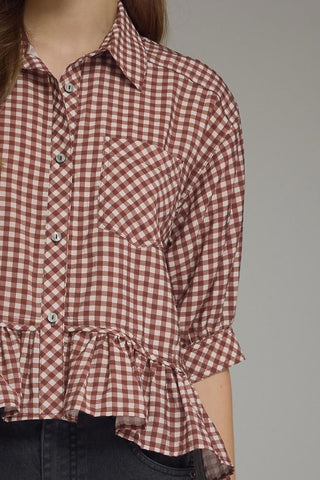 Checked Out & Chic Top - Sugar Co.