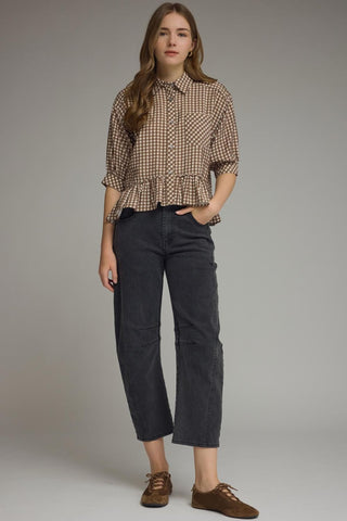 Checked Out & Chic Top - Sugar Co.