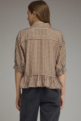 Checked Out & Chic Top - Sugar Co.