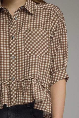 Checked Out & Chic Top - Sugar Co.