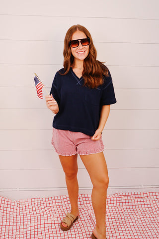 Cherry Picnic Ruffle Shorts - Sugar Co.