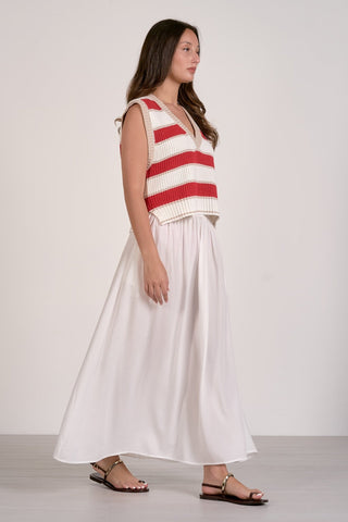 Cherry Stripe Sweater Vest - Sugar Co.