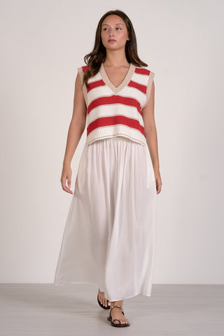 Cherry Stripe Sweater Vest - Sugar Co.