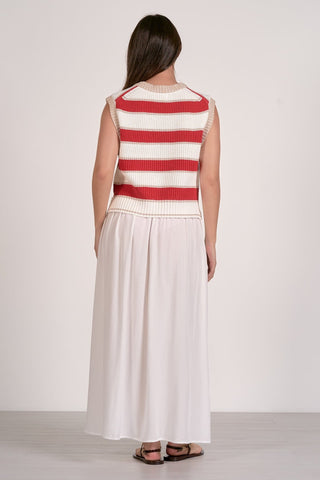 Cherry Stripe Sweater Vest - Sugar Co.