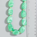 Chunky Marble Resin Beaded Necklace - Sugar Co.