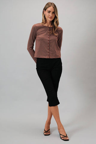 Cinnamon Stripe Cardigan - Sugar Co.