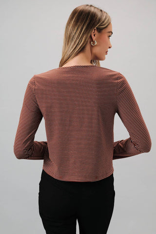 Cinnamon Stripe Cardigan - Sugar Co.