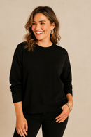 Classic Crew Sweater Black - Sugar Co.