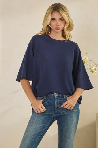 Cloudburst 3/4 Sleeve Tee - Sugar Co.
