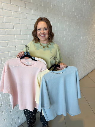 Cloudburst 3/4 Sleeve Tee - Sugar Co.