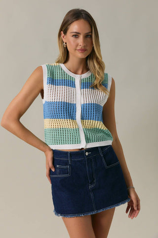 Coastal Breeze Sweater Tank - Sugar Co.