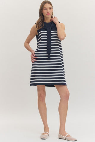 Coastal Club Dress Navy - Sugar Co.