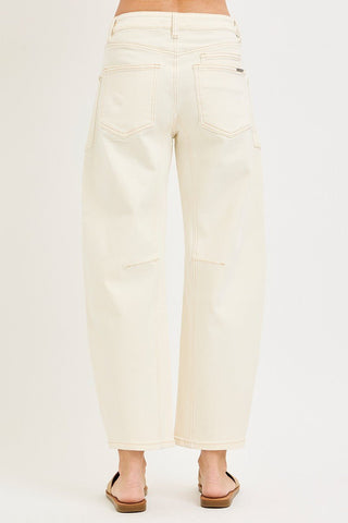 Coastal Ease Barrel Pants Ivory - Sugar Co.