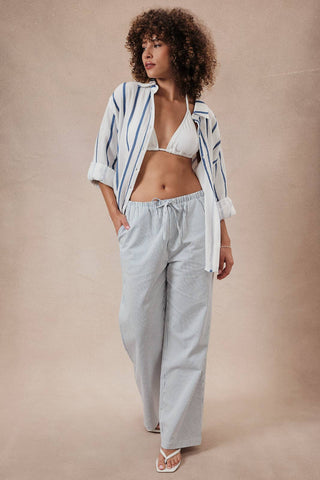 Coastal Lines Gauze Button Up - Sugar Co.