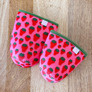 Coffee Cup Cover - Strawberry Field - Iced Drink Sleeve: Small / 16oz - Sugar Co.